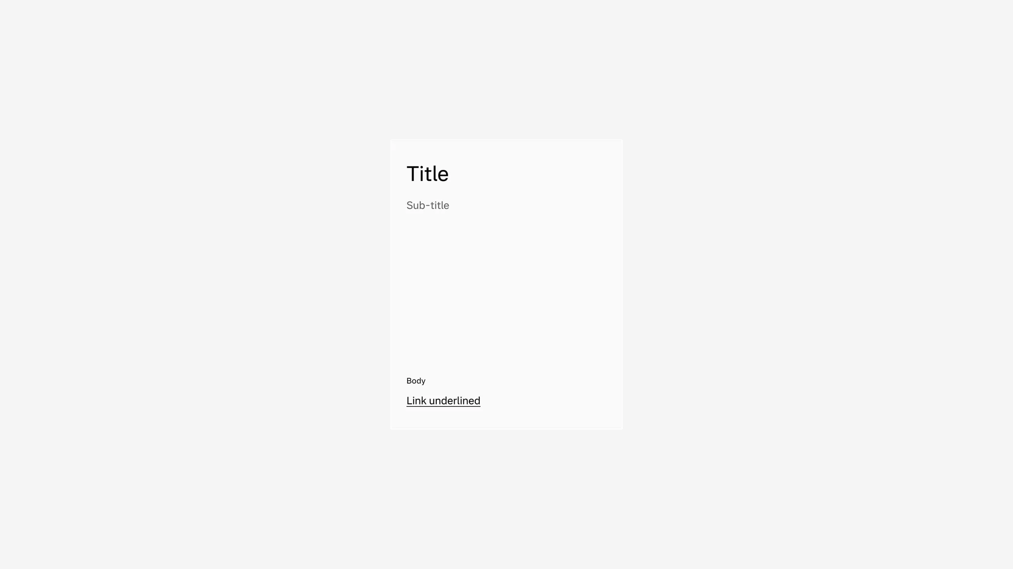 Text card in secondary background