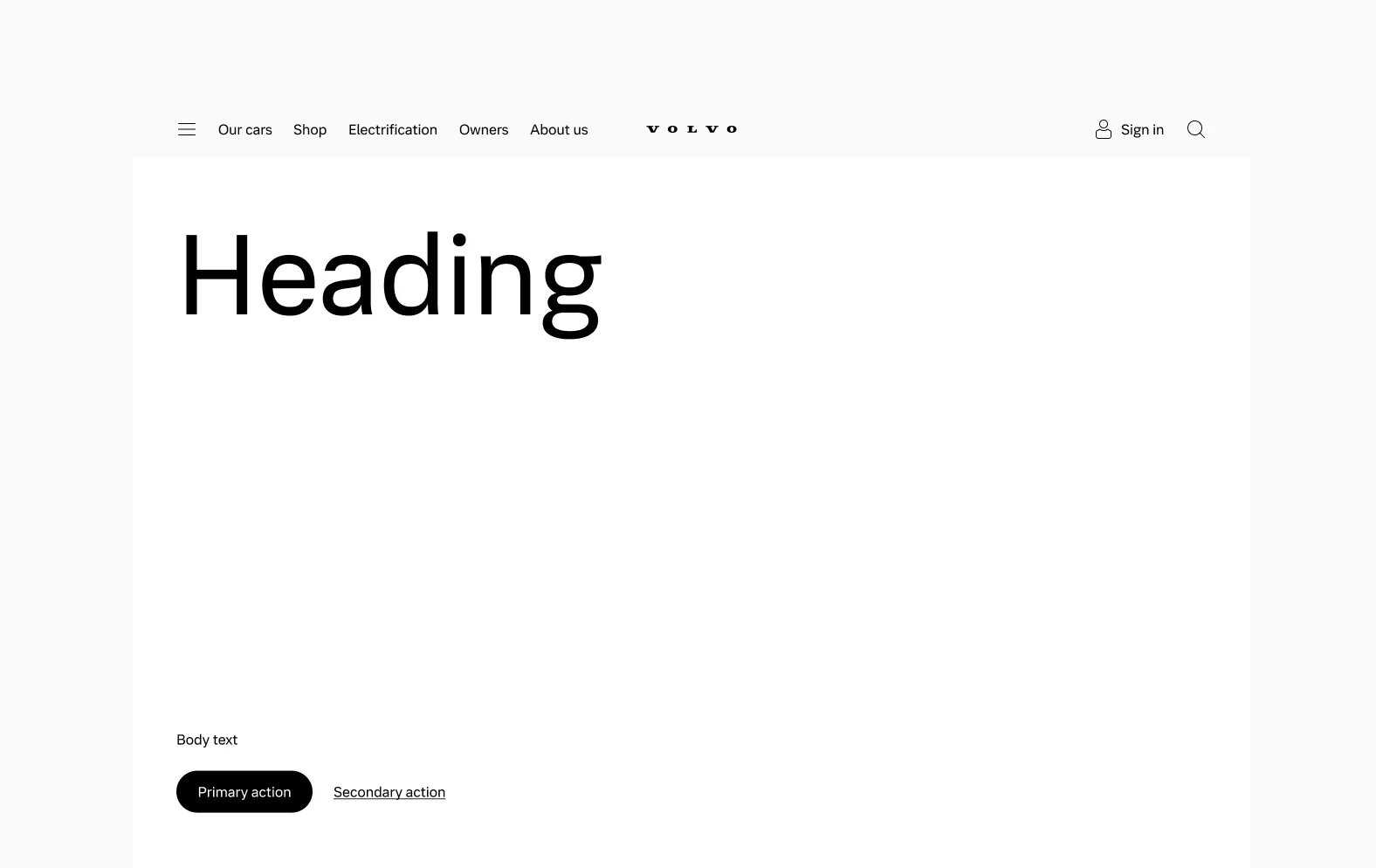 Text Hero in full bleed layout on lg breakpoint