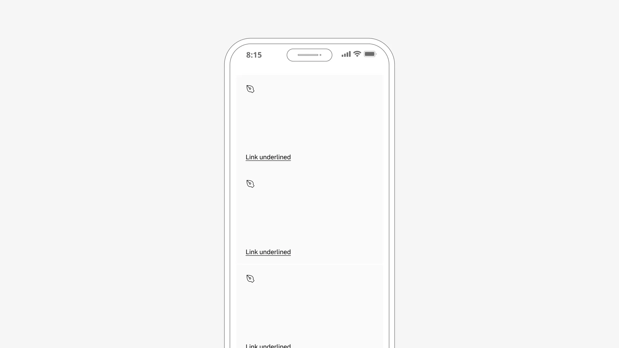 Text tile page margin detail