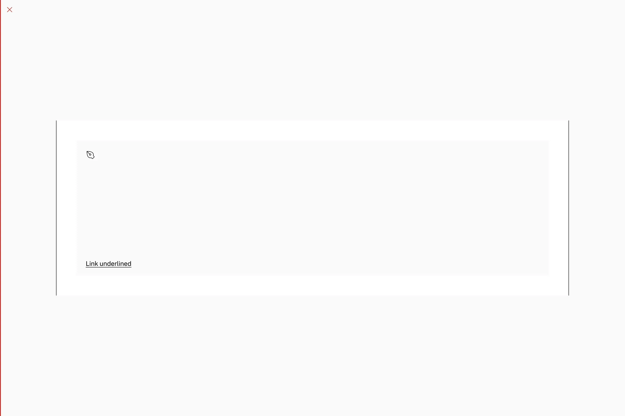 Text tile taking up full page width
