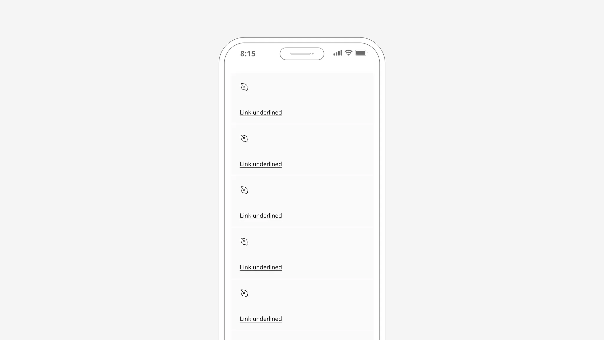 Text tile sizing variants detail