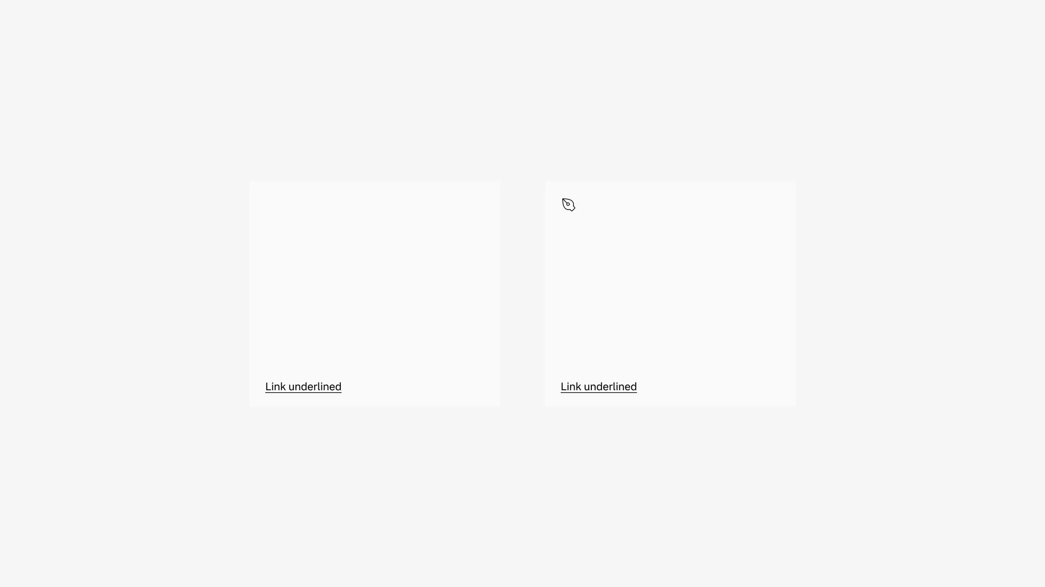 Text tile with and without icon