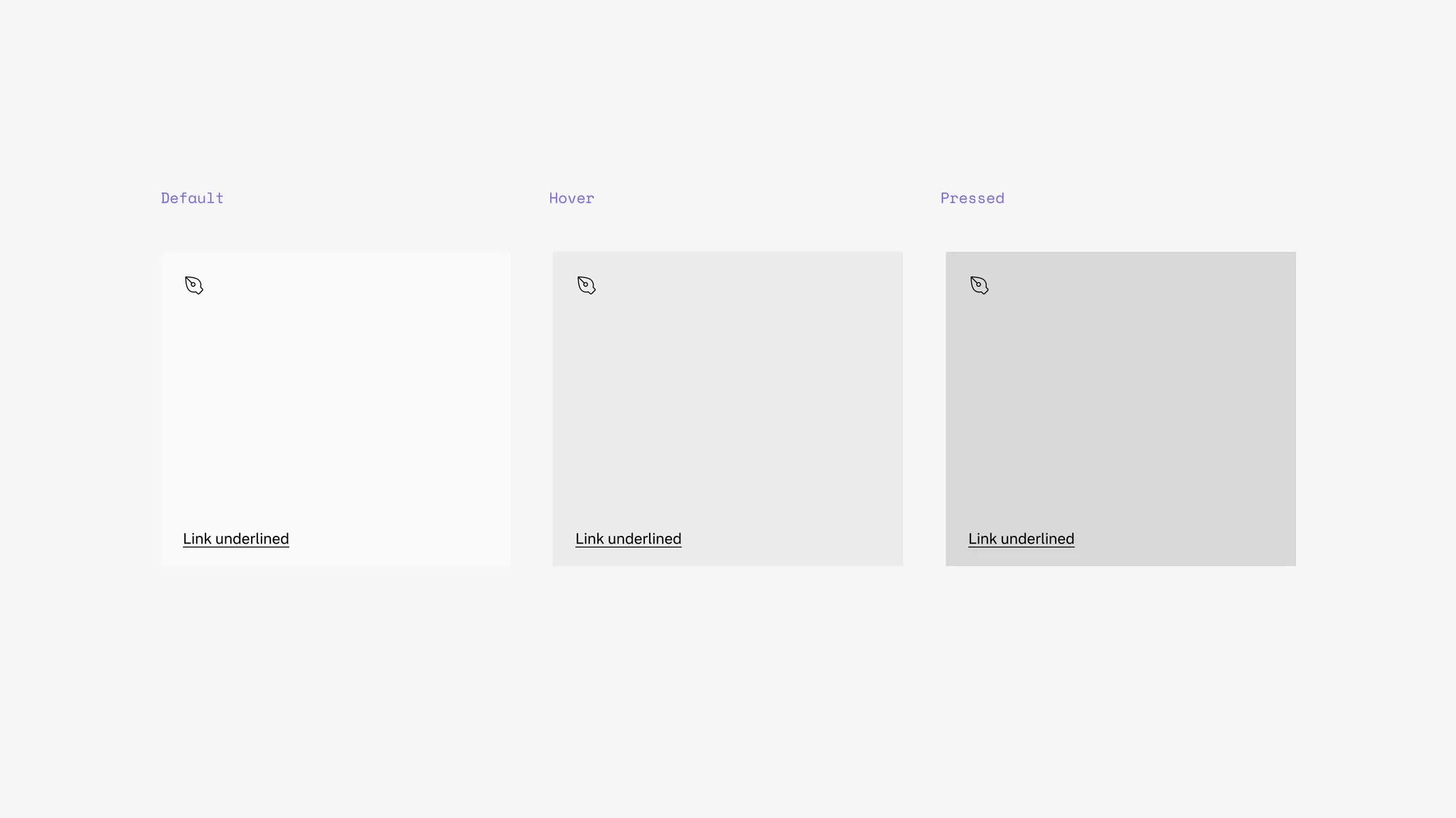 Text tile interaction states