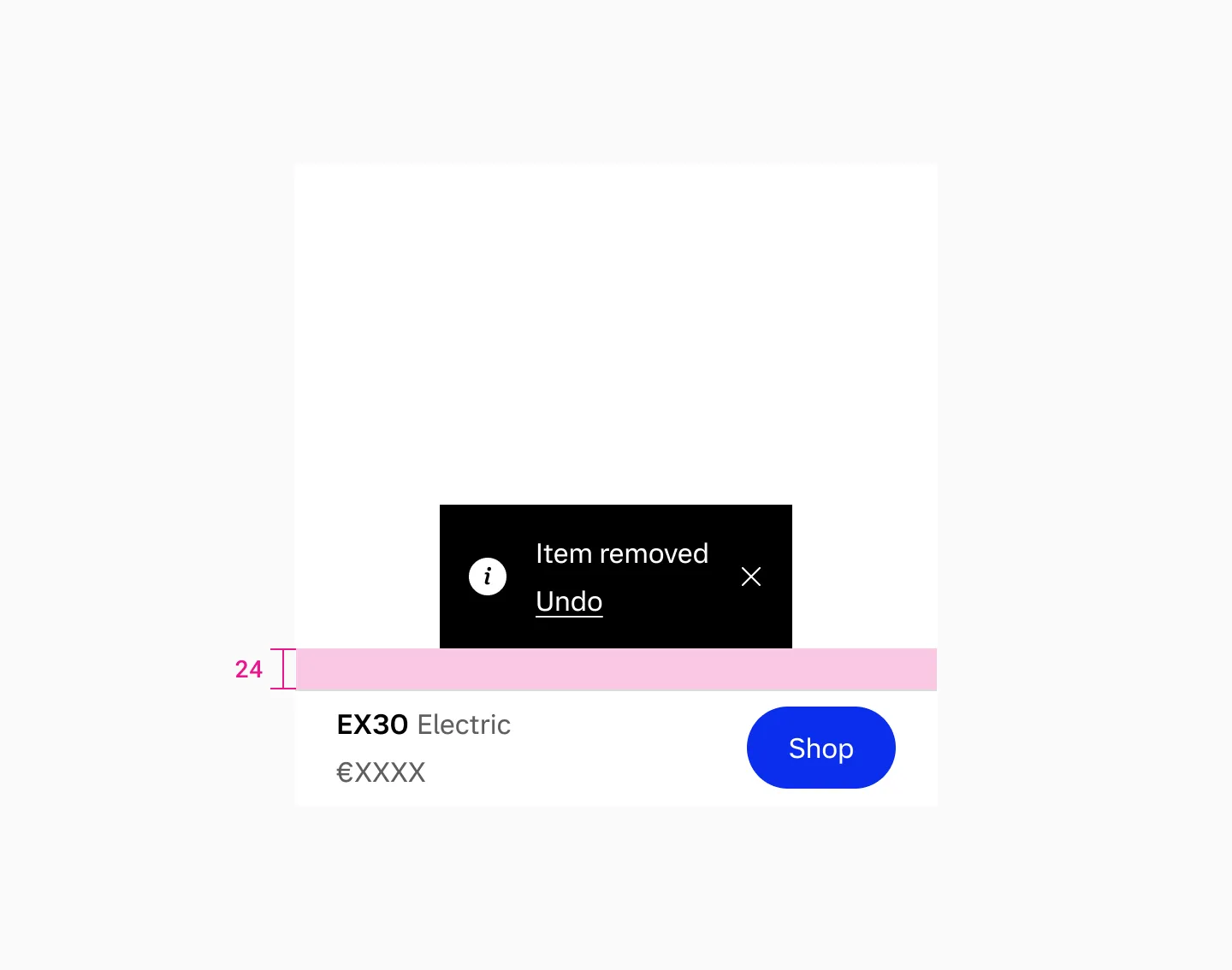 Toast message spacing with navigation bar below