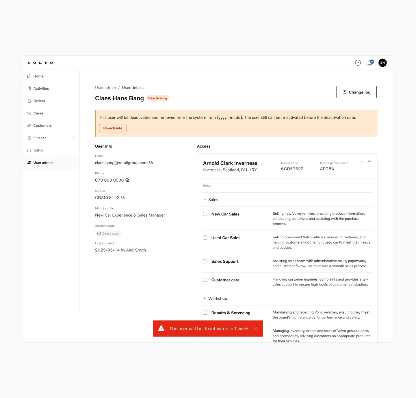 Enterprise negative toast message without link