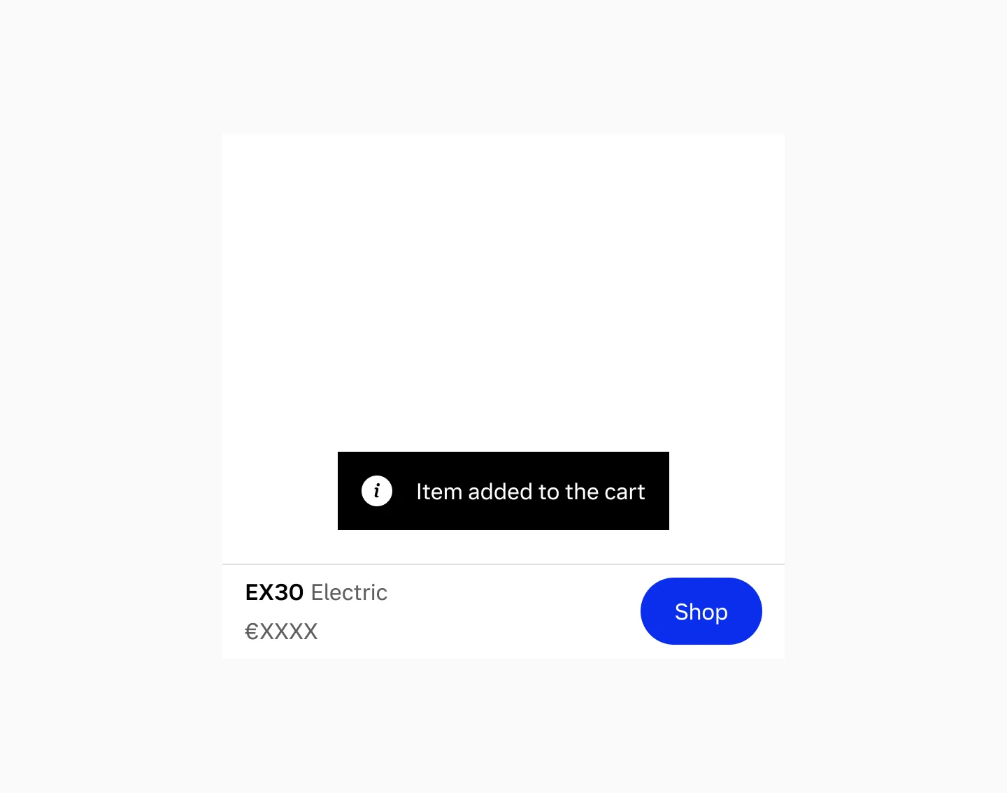 Toast message displayed above bottom navigation